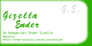 gizella ender business card